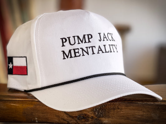 Pump Jack Mentality Rope Hat (white/black/black)